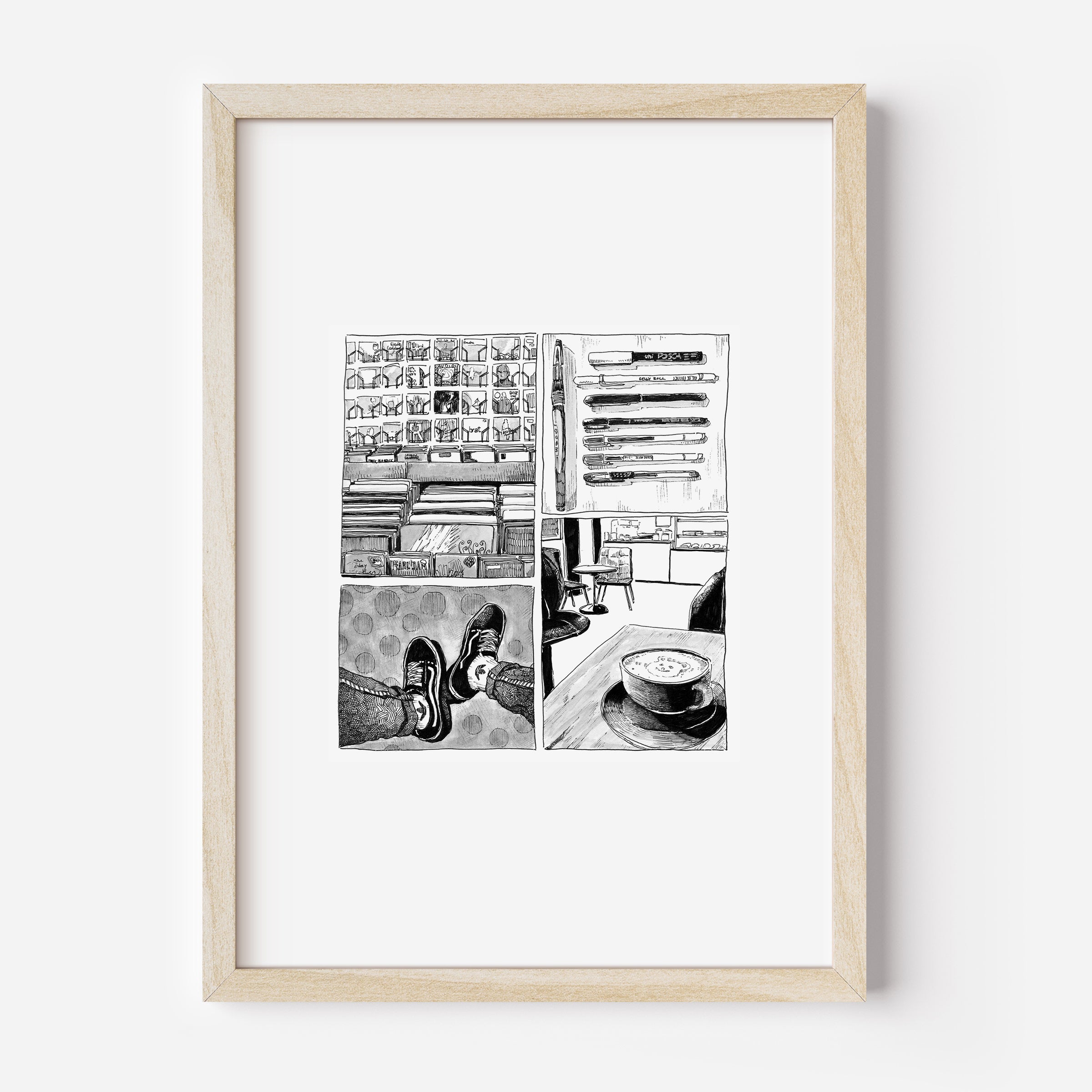 Fine Art Print "cds + cappuchino"