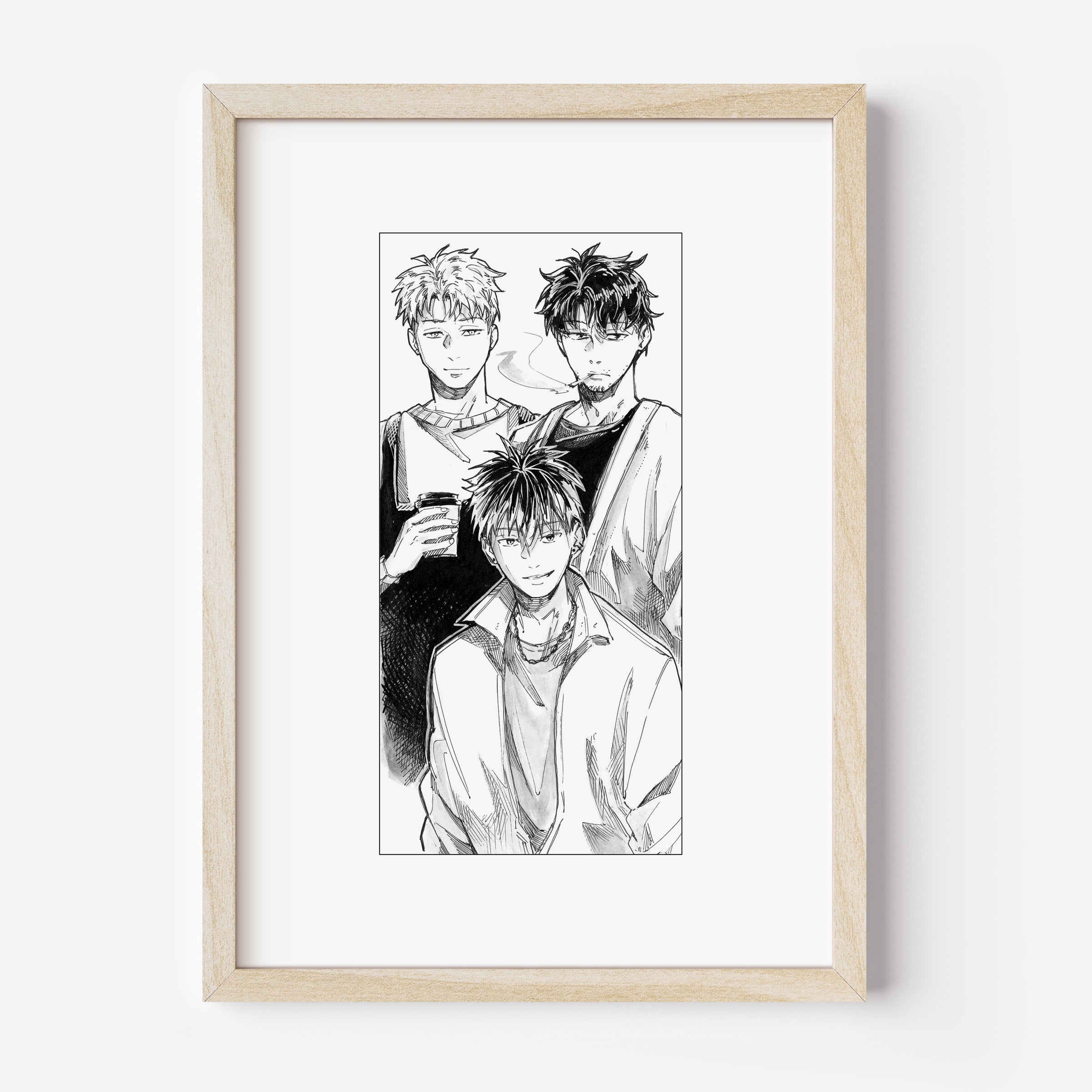 Fine Art Print "oc trio - naoki, kei, shou"