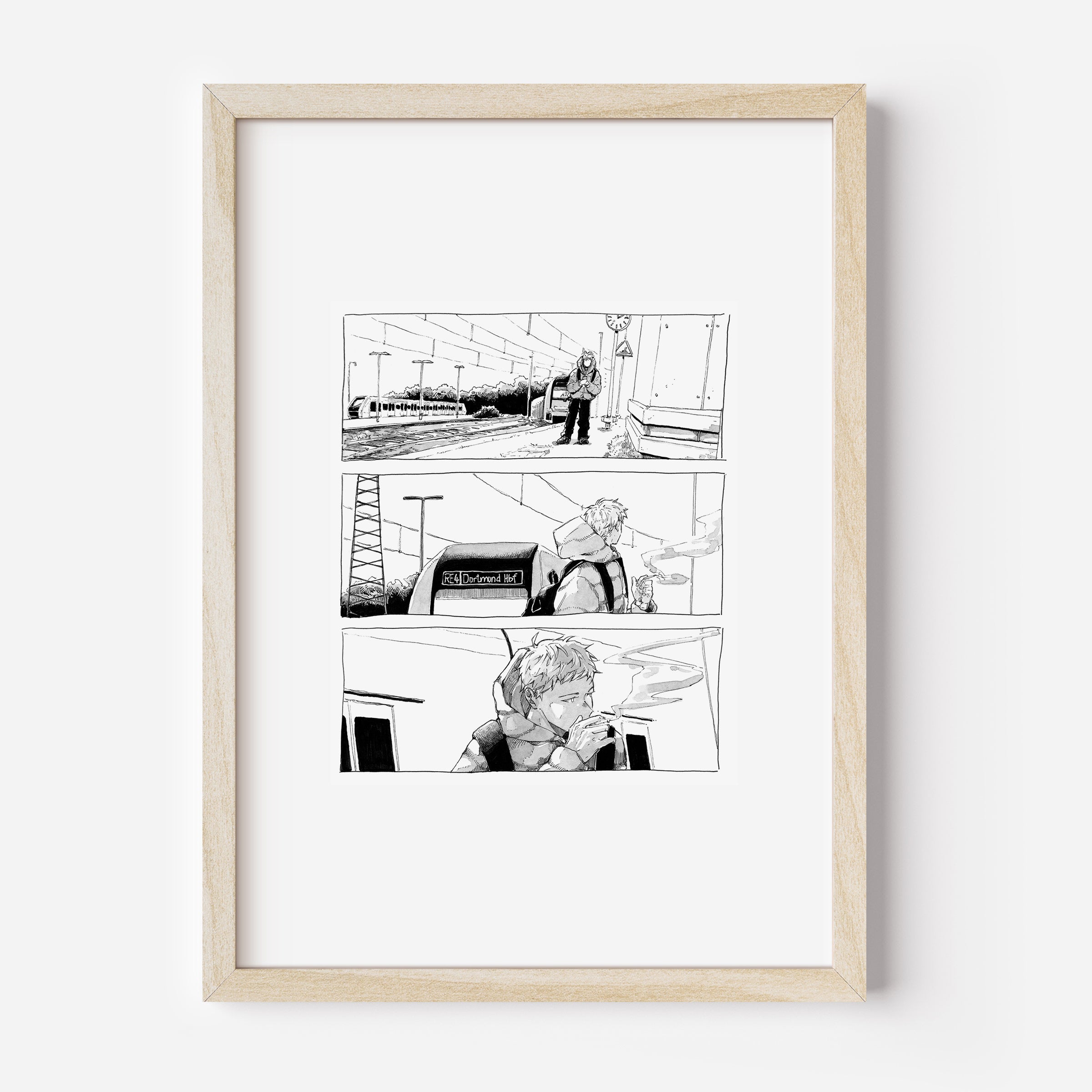 Fine Art Print "train station smoke"